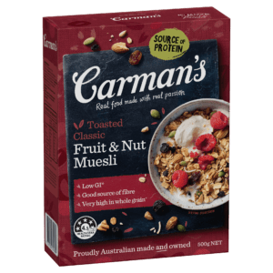 CARMANS MUESLI CLASSIC FRUIT AND NUT