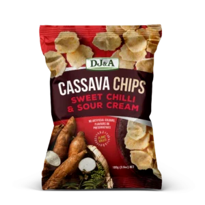 DJ&A CASSAVA CHIPS SWEET CHILLI SOUR CREAM