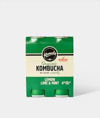 REMEDY KOMBUCHA ORGANIC LEMON LIME AND MINT 4 PACK