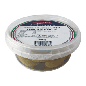 RAYBEK GREEEN OLIVES WITH LEMON & GARLIC