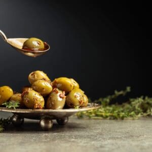 AEGEAN LEMON AND GARLIC SICILIAN OLIVES