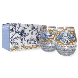 LA LA LAND PIECES OF POETRY SET OF 2 GLASS TUMBLERS