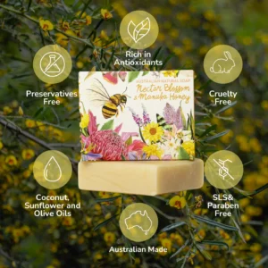 LA LA LAND NECTAR BLOSSOM AND MANUKA HONEY NATURAL SOAP