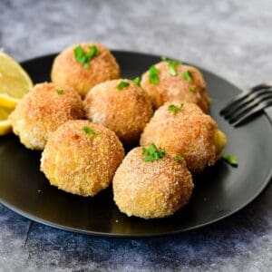 OPERA ARANCINI WITH EGGPLANT RICOTTA AND MOZZARELLA